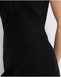 Calli - Matt Cotton Twill Midi Dress