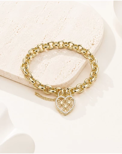 Mestige - Sweetheart Bracelet embellished with crystals by Swarovski® - 18K Gold Plated