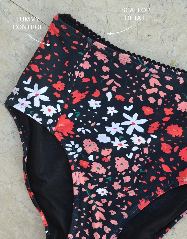 Nip Tuck Swim - Fleur Fiesta Marilyn High Waist Bikini Pant