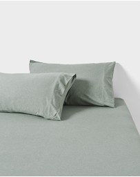 Linen House - Ryland Fitted Sheet + Pillowcase Set