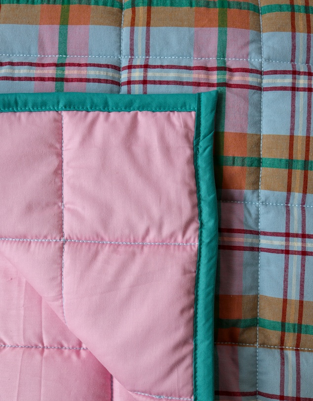 Mosey Me - Confetti Plaid Quilted Throw