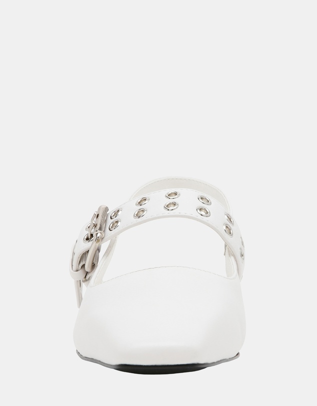 Steve Madden - Believer White Leather Flats