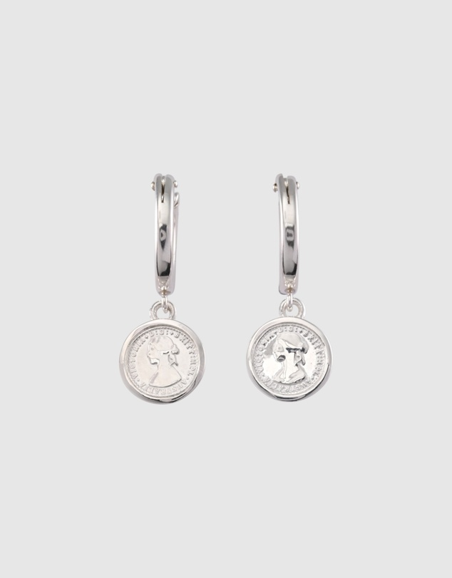 Von Treskow - Hinged Hoop Earrings (15mm) with Micro Coins
