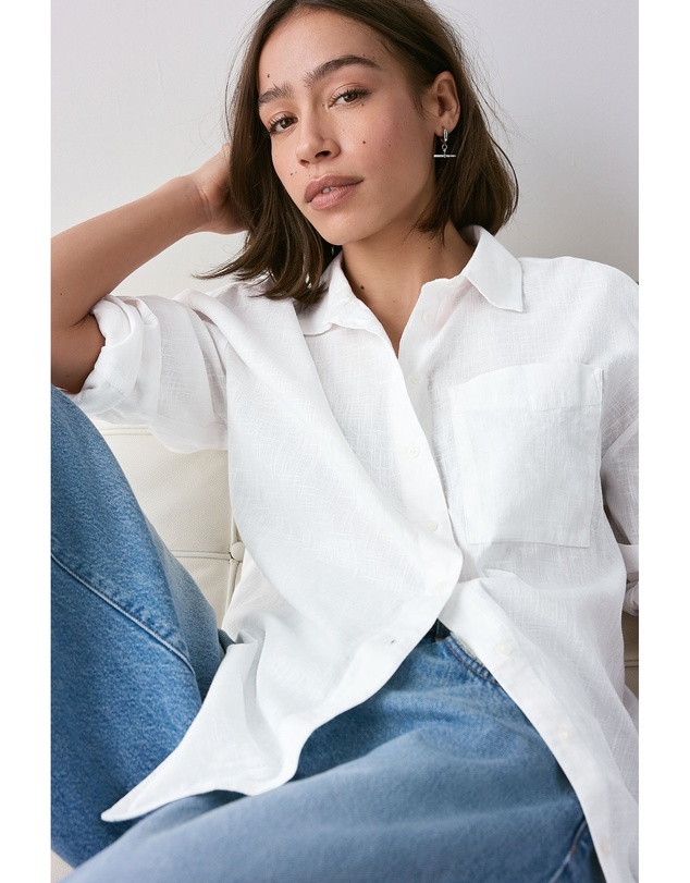 NEXT - Long Sleeve Shirt With Linen