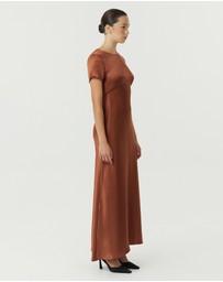 Third Form - Satin Bias Maxi Tee Dress