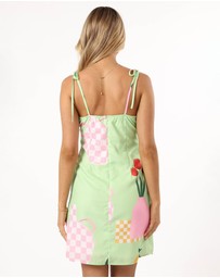 Petal & Pup - Anistyn Mini Dress - Green Papaya