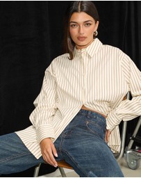 Dazie - Oxford Cotton Oversized Shirt