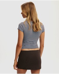 Cotton On - Stretch Belted Micro Mini Skirt