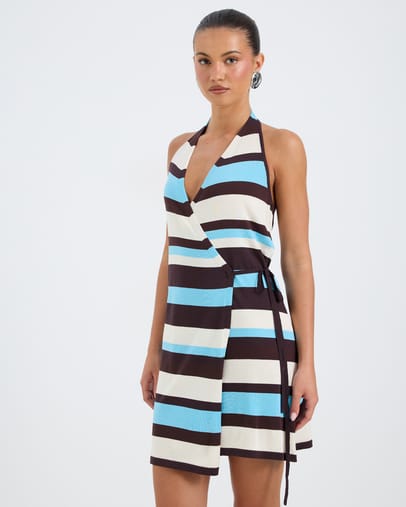 Blue & Chocolate Stripe