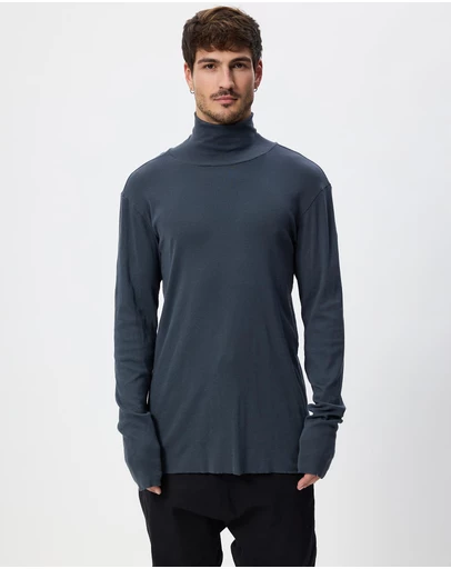 Surrounded By Ghosts - The Atacamite Slim Rib Knit Turtle Neck T-Shirt