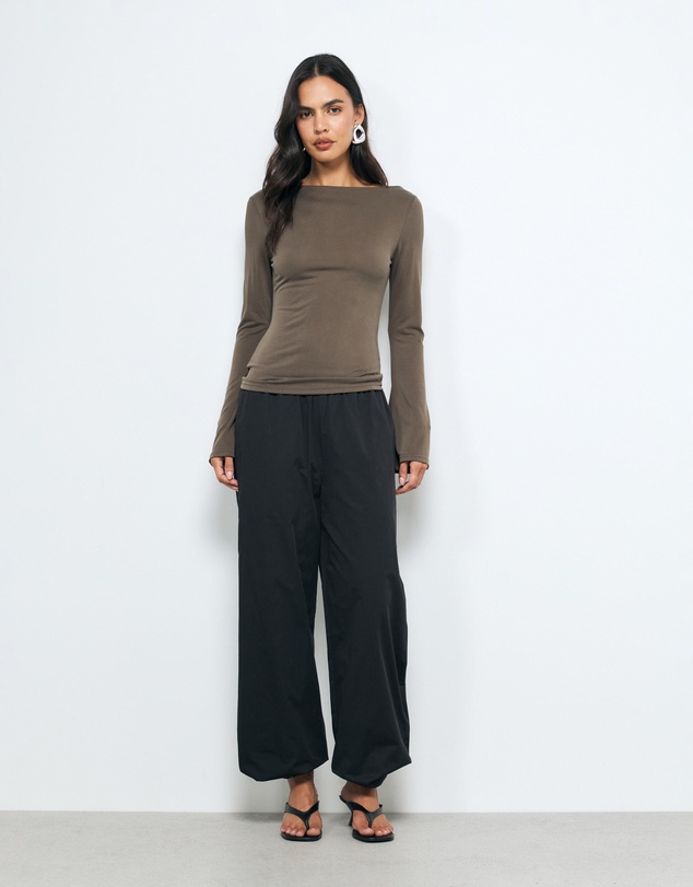 AERE - Marina Cupro Flared Sleeve Top