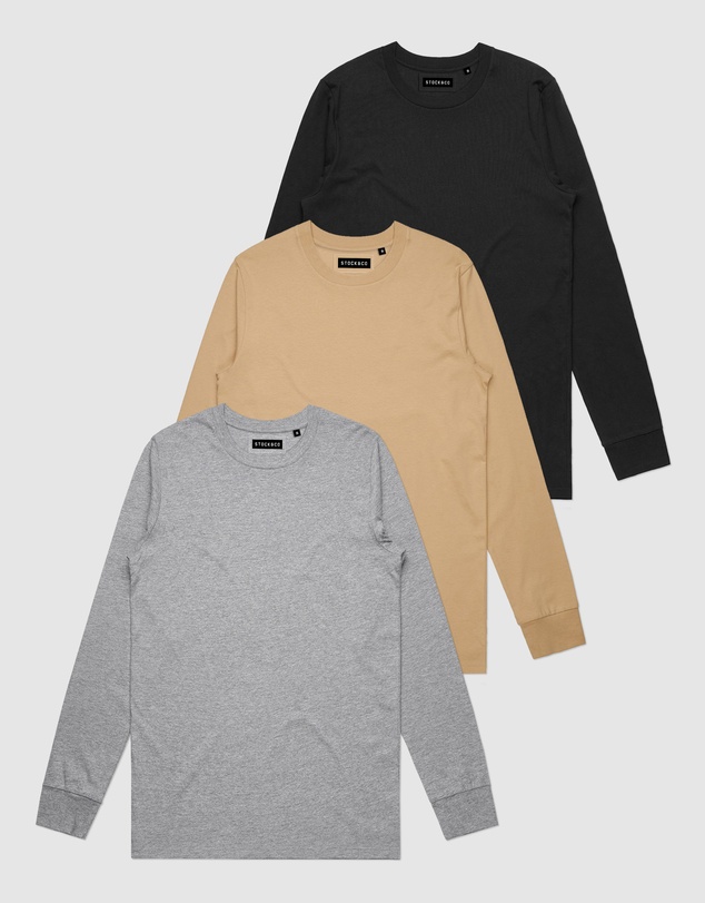 Stock & Co. - 3-Pack Stock Long Sleeve Tee