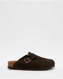 Birkenstock - Boston Soft Footbed Suede Narrow - Women's