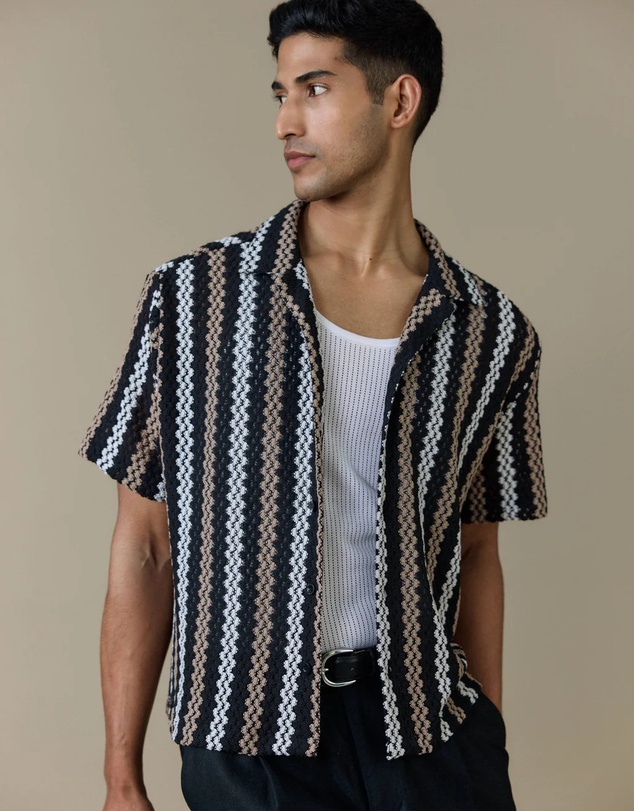 Percival - Wade Crochet Boxy Shirt