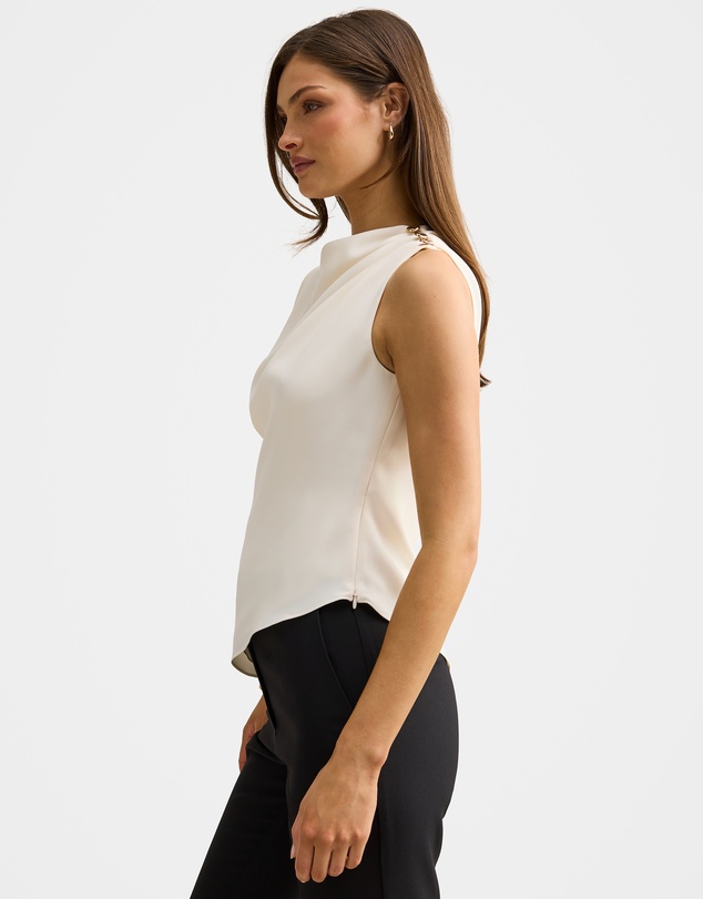 Forever New - Aubery Asymmetrical Draped Top