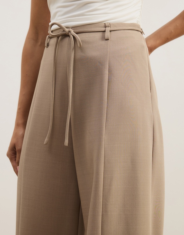 Atmos&Here - Kyra Tie Belt Tailored Pants