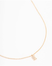 Lovisa - Gold Plated Cubic Zirconia Letter E Necklace