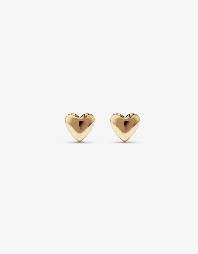 Michael Hill - Heart Stud Earrings in 10kt Yellow Gold