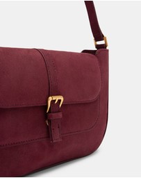 By Far - Miranda Sour Cherry Suede Leather Bag