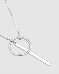 Elli Jewelry - Necklace Y-Chain Circle 925 Sterling Silver