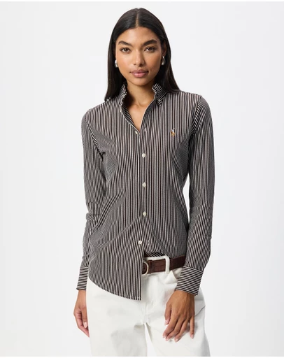 Polo Ralph Lauren - Striped Knit Oxford Cotton Shirt - ICONIC EXCLUSIVE