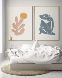 Inka Arthouse - Orange Coral Set of 2 by Henri Matisse Art Print