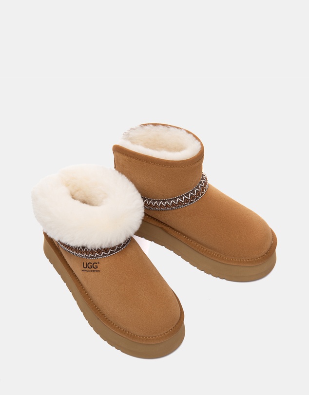 EVERAU - Australian Shepherd Ugg Fayle Platform Cow Suede Upper UGG Boots