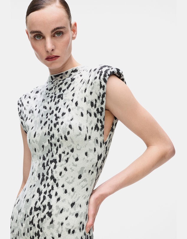 Karl Lagerfeld - Snow Leopard Knit Dress