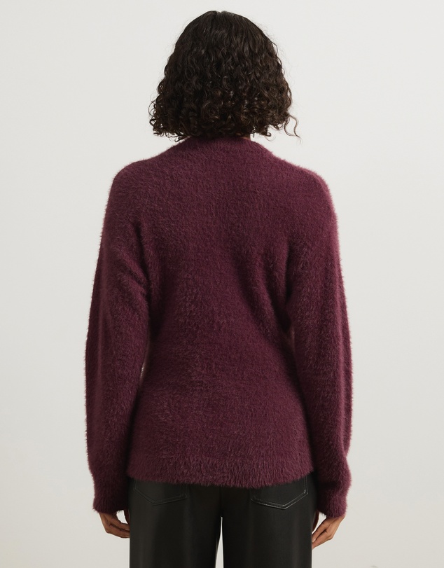 Atmos&Here - Cara Asymmetric Buttoned Knit Cardigan