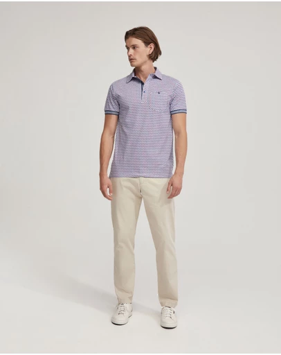 Oxford - Milo Cotton Jersey Printed Polo