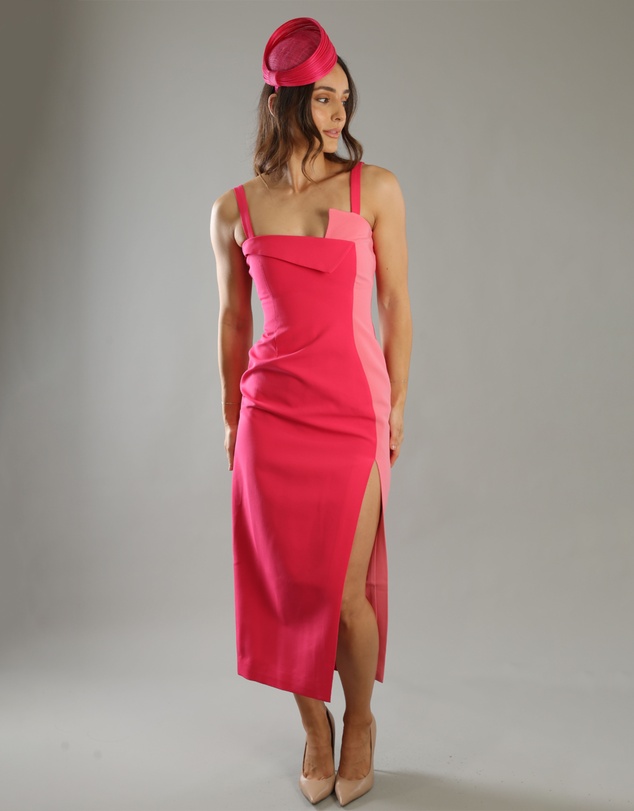 Morgan & Taylor - Blaze Beret Fascinator in Hot Pink