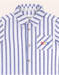 Huxbaby - Ocean Stripe Shirt - ICONIC EXCLUSIVE - Babies-Teens