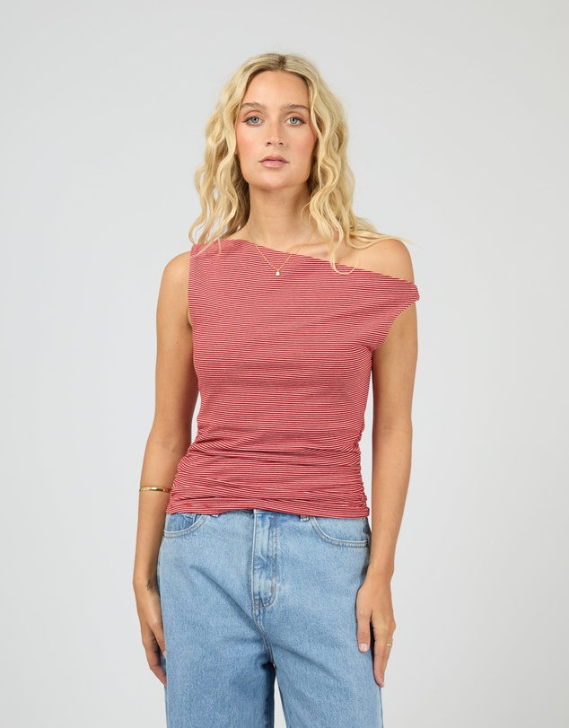 All About Eve - Kylie Stripe Top Red