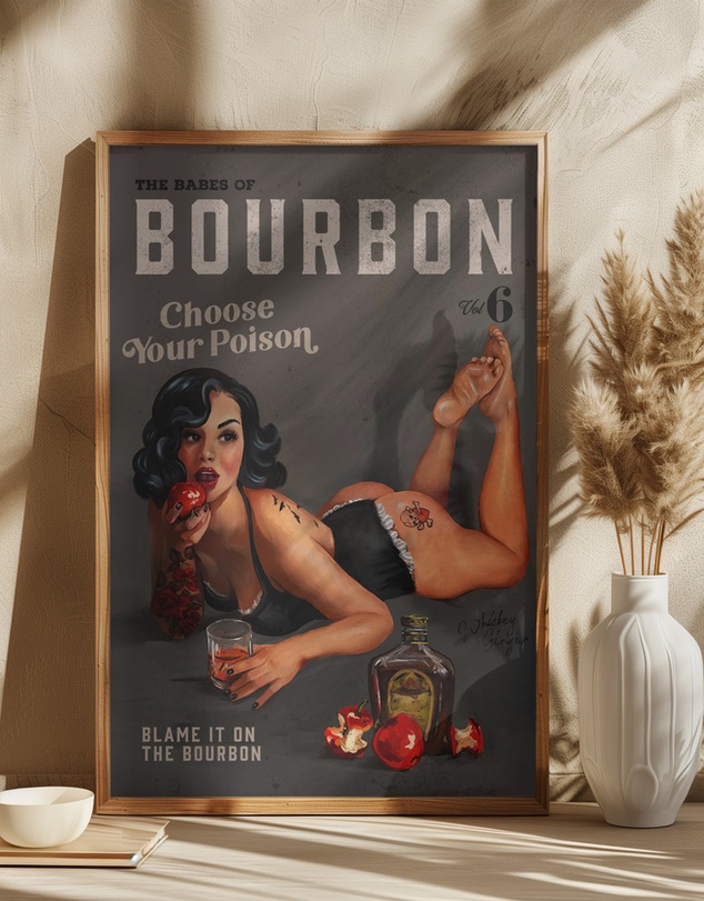 Olive et Oriel - Babes Of Bourbon Vol 6 Choose Your Poison Sexy Pinup by The Whiskey Ginger Art Print