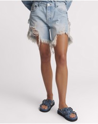 ONE TEASPOON - Studded Denim Iggy Slides