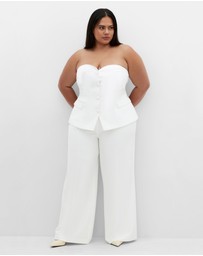 City Chic - Plus size Cora Corset - ivory