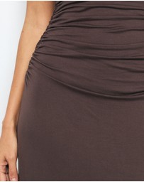 AERE - Lyse Cap Sleeve Jersey Midi Dress