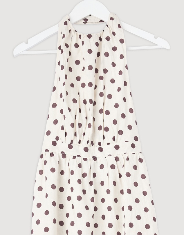 Revibe - Repaired AERE Tali Linen Cross Back Midi Dress - AU 6