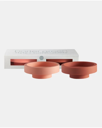 porter green - flipp lrg silicone unbreakable candle holder set