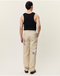 Les Deux - Romeo Pleated AOP Canvas Pants