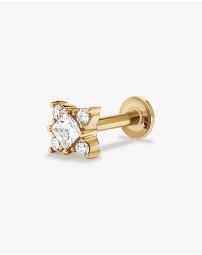 Michael Hill - 0.11TW Lab Diamond Princess Cut Helix Stud in 10kt Gold