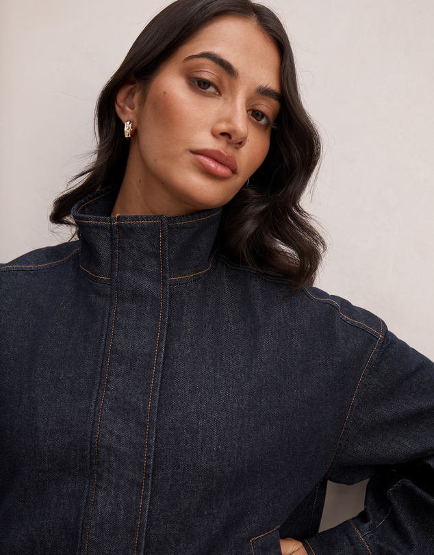 Forever New - Lola Funnel Neck Denim Jacket