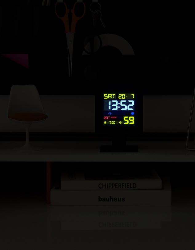 Newgate - Newgate Monolith Lcd Alarm Clock Black