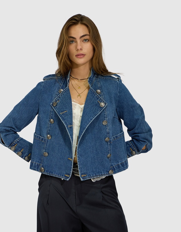 Belle & Bloom - Front Line Military Denim Jacket