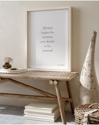 Olive et Oriel - Beauty Begins - Coco Chanel Art Print