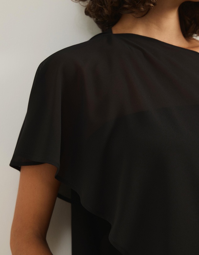 Atmos&Here - Molly Sheer Chiffon Poncho With Cami Top