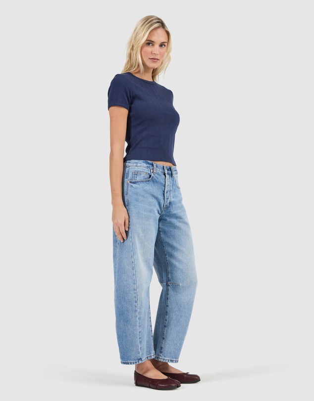 Rolla's - Pointelle Classic Tee - Nay