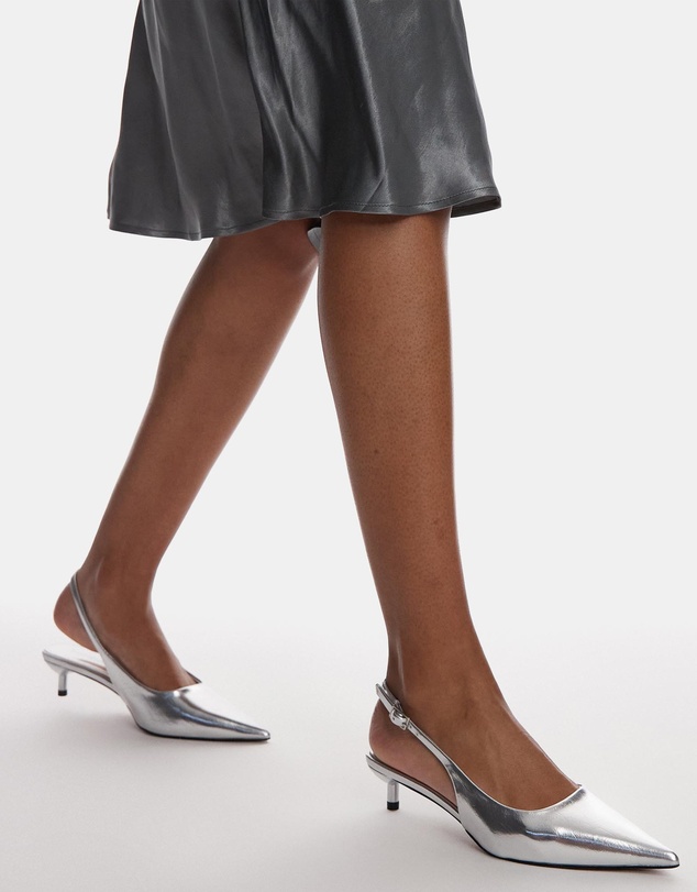 TOPSHOP - Ellie Slingback Mid Heel Court Shoes