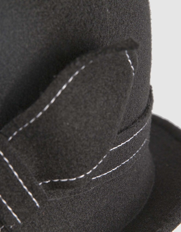 Max Alexander - Winter Felt Black Cloche Hat