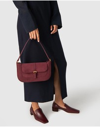 By Far - Miranda Sour Cherry Suede Leather Bag